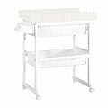 Детский пеленальный комод с ванночкой Micuna B-1158 plus (white/матрасик beige dots
						
					) — Фото