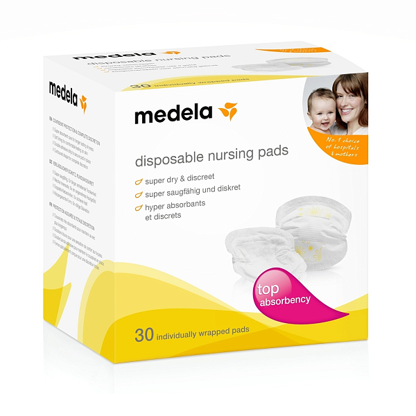 008.0320Прокладки одноразовые для груди Medela (30 штук) фото 1