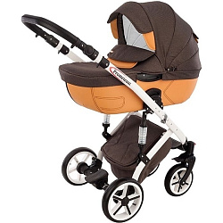 Детская коляска Baby World Prometeus 2 в 1, ткань+эко-кожа