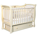Детская кроватка Кедр Viola 1 автостенка/универсальный маятник (Слоновая кость
						
					) — Фото