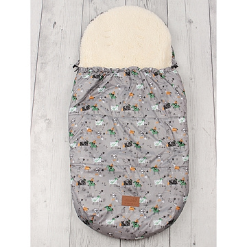 Универсальный меховой конверт AmaroBaby Little Traveller Рыцарь 145х45 см