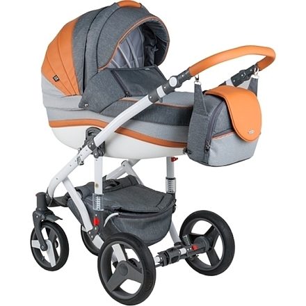Детская коляска BeBe-Mobile Movo A 3 в 1, ткань+экокожа