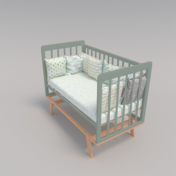 Детская кроватка Indigo Flora с продольным маятником фото 3
