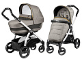 Детская коляска Peg-Perego Book Plus Completo 3 в 1, шасси White (Luxe Grey
						
					) — Фото