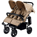 Детская прогулочная коляска для двойни Airbuggy Coco Double (Camel
						
					) — Фото