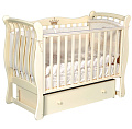 Детская кроватка Кедр Viola 3 автостенка/универсальный маятник (Слоновая кость
						
					) — Фото