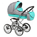 Детская коляска BeBe-Mobile Santana Ecco 2 в 1, ткань+эко-кожа (367s
						
					) — Фото