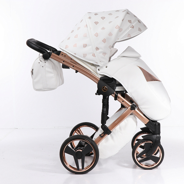 Детская коляска Junama Diamond Glow 2 в 1, эко кожа фото 6