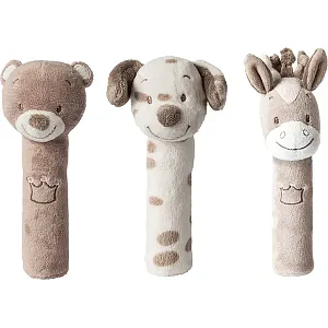 Мягкие игрушки Nattou Cri-Cris Наттоу Кри Крис Max, Noa & Tom Собачка, Лошадка, Мишка 777148