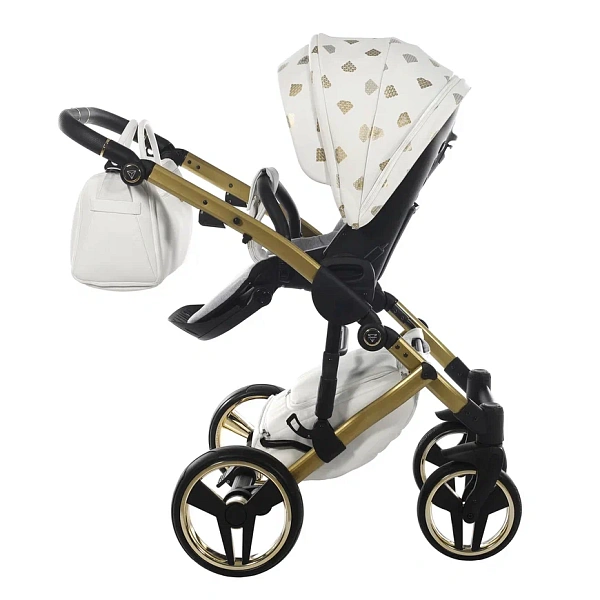 Детская коляска Junama Glow V2 2 в 1 на золотой раме фото 13