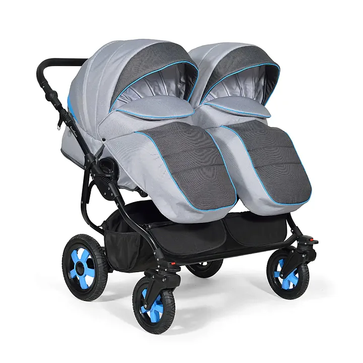 Детская коляска для двойни Indigo Duo 18 2 в 1 — как выглядит в жизни
