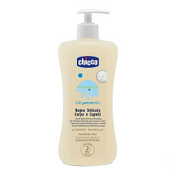 Мягкое моющее детское средство для волос и тела Chicco Без Слёз Baby Moments 320615023, 0 мес.+, 500 мл
