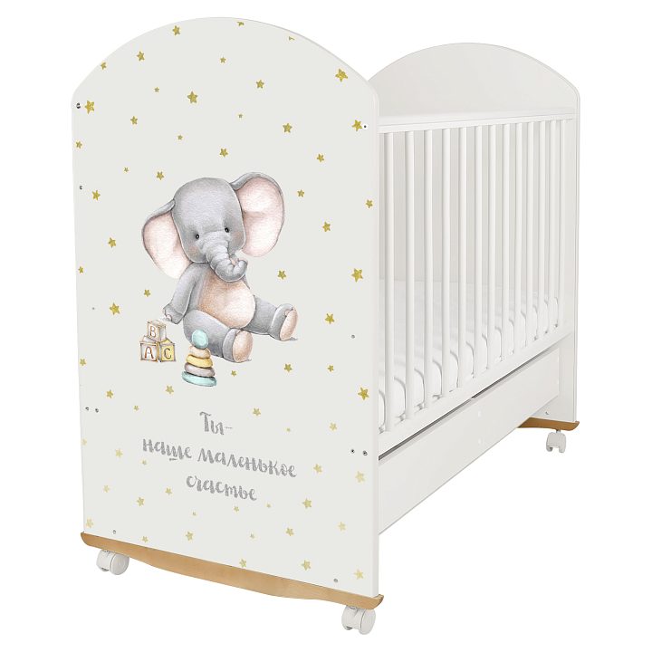 Детская кроватка Indigo My Sleepy с ящиком — как выглядит в жизни