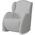 Кресло-качалка Micuna Wing Flor White (Leatherette grey искусственная кожа) — Фото