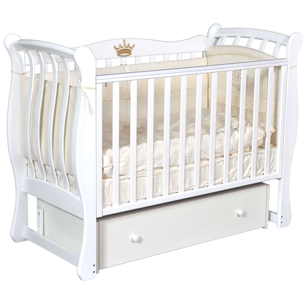 Детская кроватка Кедр Viola 3 автостенка/универсальный маятник - Фото