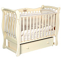 Детская кроватка Антел Luiza 3, автостенка/универсальный маятник (Слоновая кость
						
					) — Фото