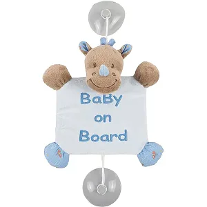 Автомобильный знак Nattou Baby on board Наттоу Беби он боард Arthur & Louis Носорог 644358