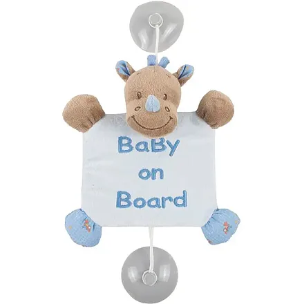 Автомобильный знак Nattou Baby on board Наттоу Беби он боард Arthur & Louis Носорог 644358