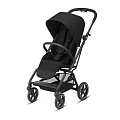 Детская прогулочная коляска Cybex Eezy S Twist Plus 2 на черной раме (Deep Black
						
					) — Фото