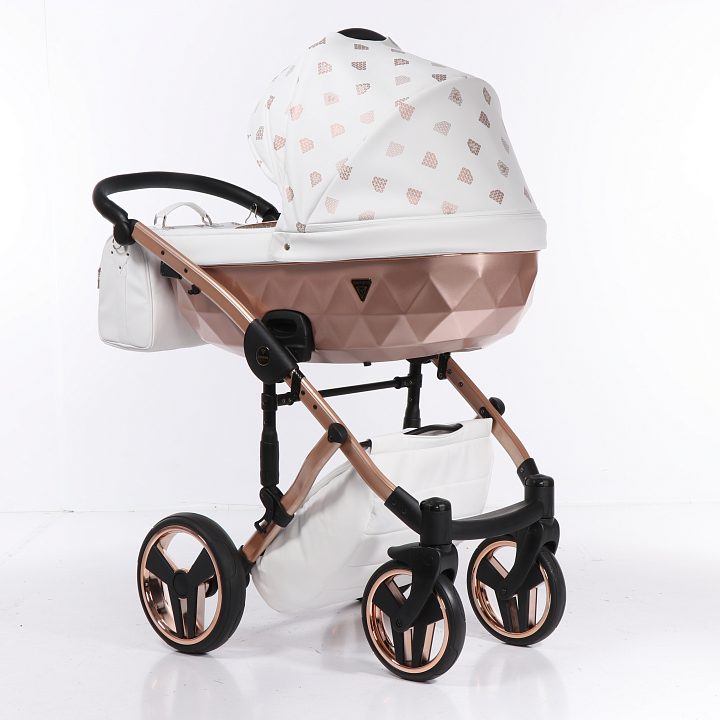 Детская коляска Junama Diamond Glow 2 в 1, экокожа — как выглядит в жизни