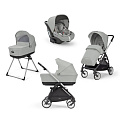 Детская коляска Inglesina Electa System Quattro 4 в 1 на шасси Electa Silver Black (Greenwich Silver
						
					) — Фото