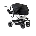Детская коляска для двойни Mountain Buggy Duet 2 в 1 (Black 3.0
						
					) — Фото