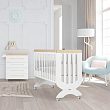 White-Natural кровать 120 x 60 + комод