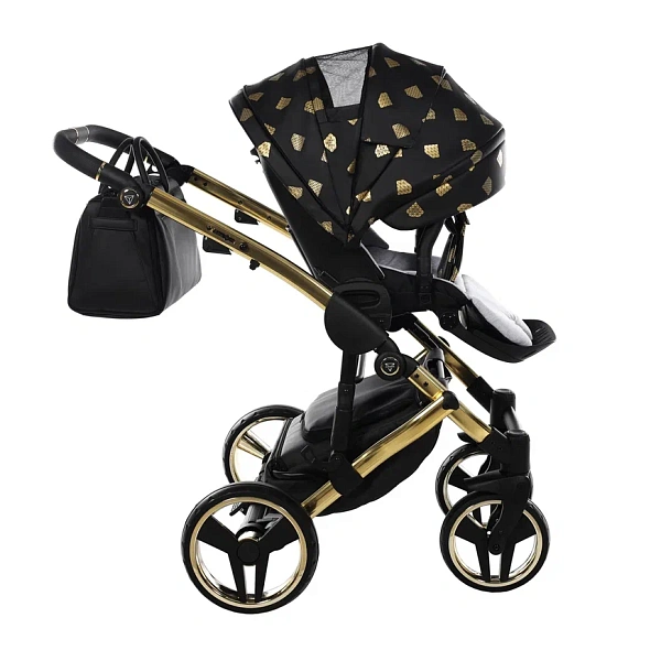 Детская коляска Junama Glow V2 3 в 1 на золотой раме фото 17