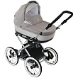 Детская коляска Jedo Memo Bartatina Elegance Alu Plus 2 в 1, ткань, амортизация на ремнях, бежевое шасси - Фото