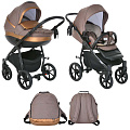 Детская коляска Tutis Nanni 2021 2 в 1 (024 кофе+кожа бронза
						
					) — Фото