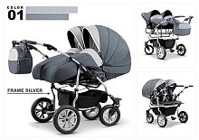 Детская коляска для двойни Mikado Duet Lux 3 в 1