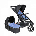 Детская коляска Phil and Teds Sport, прогулка+блок для новорожденных, 2 в 1 (Sky Blue / Голубой
						
					) — Фото