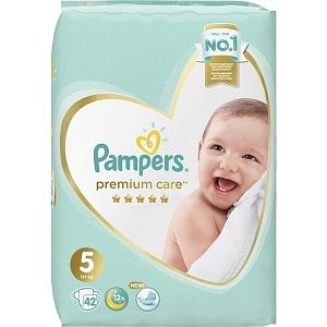 Детские подгузники Pampers Premium Care 5 Junior, 11 кг+, 42 штуки
