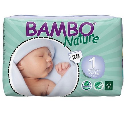 Подгузники для новорожденных Bambo Nature