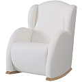 Кресло-качалка Micuna Wing Flor Natural (Leatherette white искусственная кожа) — Фото