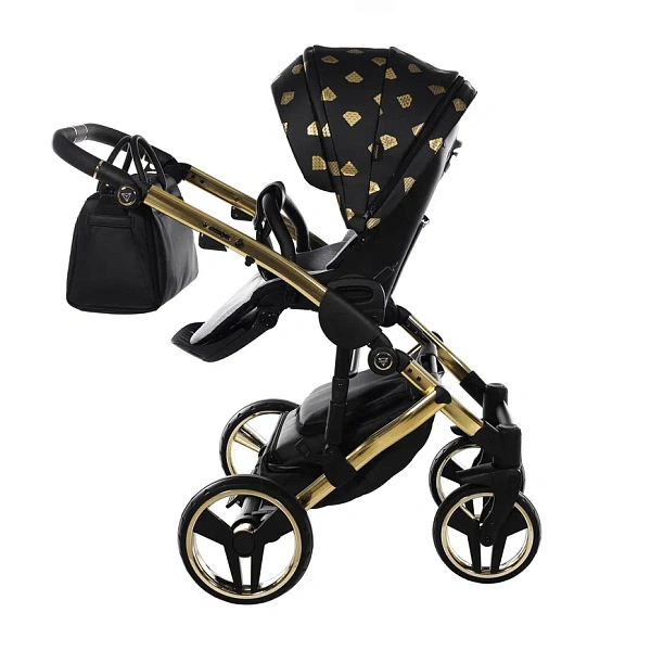Детская коляска Junama Glow V2 3 в 1 на золотой раме фото 14