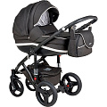Детская коляска BeBe-Mobile Movo R 2 в 1, ткань+эко-кожа (R11 (White-Black)
						
					) — Фото