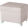 Пуфик с ящиком Micuna Foot Rest (Beige Stripes / Ножки White) — Фото