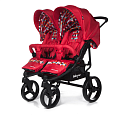 Детская прогулочная коляска для двойни Baby Care Cruze Duo (Red
						
					) — Фото