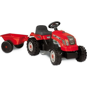 Трактор Smoby GM Bull+remorgue rouge 33045