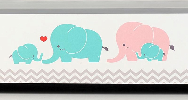 Кровать детская Топотушки Сильвия 7 Слоники с маятником универсальным и ящиком фото 1