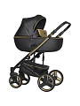 Детская коляска Riko Basic Ozon Premium 2 в 1 (34 чёрный-золотой
						
					) — Фото