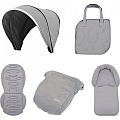 Набор текстиля Oyster Colour pack для прогулочных колясок Oyster2 / Max (Pure Silver) — Фото
