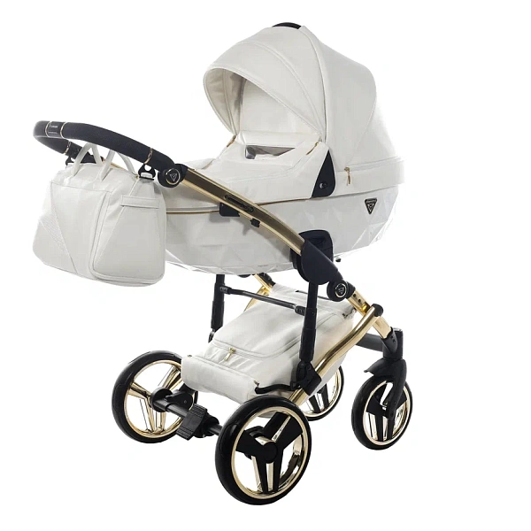 Детская коляска Junama Diamond Individual V2 3 в 1 на золотой раме фото 5