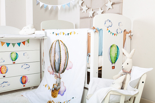 Комплект постели в кроватку Топотушки Новое путешествие, 6 предметов фото 6