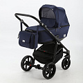 Детская коляска BeBe-Mobile Gusto 3 в 1, ткань+эко-кожа (GU17 Темно-синий
						
					) — Фото