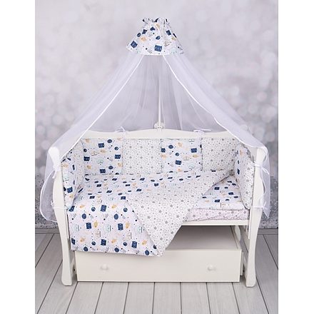 Бортик WB в кроватку AmaroBaby Космос, 12 подушек