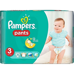Подгузники-трусики Pampers 3, 6-11 кг, 32 штуки