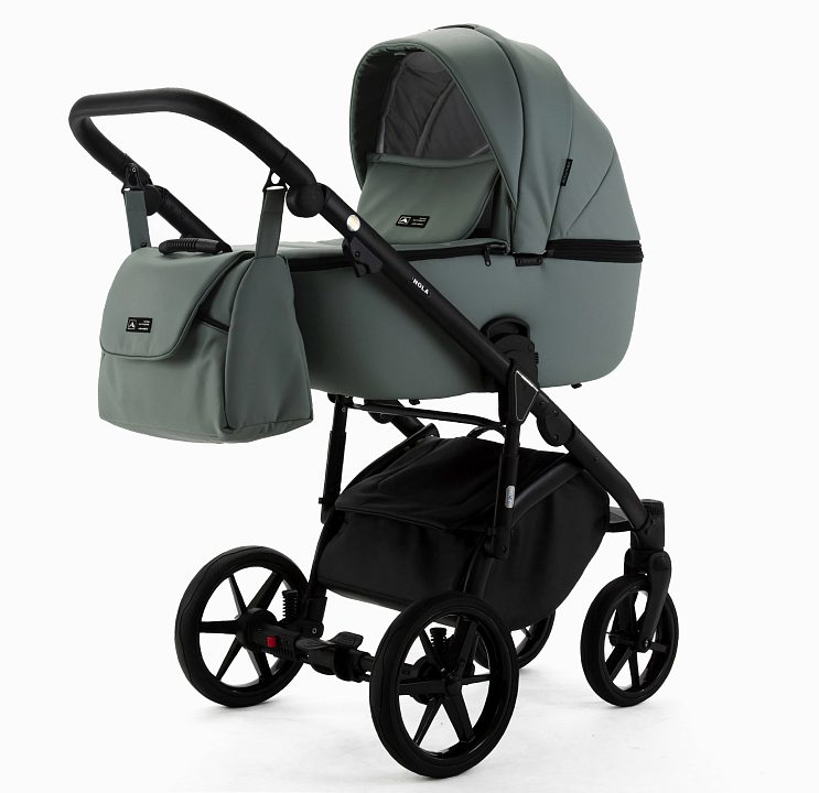 Детская коляска Adamex Nola - Deluxe (100% кожа) 3 в 1 — как выглядит в жизни