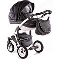 Детская коляска Street Racer Karona Eco 3 в 1, эко-кожа (10BG graphite
						
					) — Фото